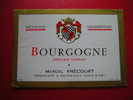 ETIQUETTE-BOURGOGNE-METHODE CHAMPENOISE-APPELLATION CONTROLEE-MARCEL FRECOURT-NEGOCIANT A MEURSAULT - Bourgogne