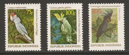 INDONESIA 1981 MiNr. 1030 - 1034  Indonesien Birds Oiseaux Birds Parrots 3v  MNH** 12,00 € - Papagayos