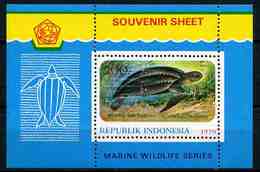 INDONESIA 1979 MiNr. Block 31 Indonesien Reptiles TURTLES  1 S/sh  MNH** 7,50 € - Schildkröten