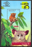 INDONESIA 1999 MiNr. 1895(Block 144) Indonesien Mammals Spectral Tarsier AUSTRALIA ’99, Melbourne S/sh  MNH** 2,10 € - Apen