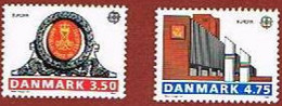 DANIMARCA       - UNIF.978.979     -  1990   EUROPA CEPT: EDIFICI POSTALI DI IERI E DI OGGI     - NUOVI (MINT)** - Nuovi