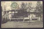 CPA  ANCIENNE- FRANCE- ANDRÉZIEUX (42)- LA PLACE EN ÉTÉ- LES CAFÉS- L'EGLISE- - Andrézieux-Bouthéon