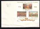 Romania 1968 Cover  FDC, With Painting Imperforated Block.. - FDC
