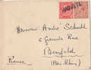 LETTRE CACHET PAQUEBOT SUR TIMBRE ANGLAIS POUR LA FRANCE  CACHET PORTUGAIS AU RECTO 1934 - Poste Maritime