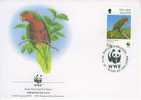 W0929 Vini Stepheni Pitcairn 1996 WWF FDC Premier Jour - Papageien
