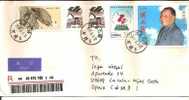 525c/CHINA -   Einschreiben, Buntfrankatur Nach Spanien (Brief, Cover, Lettre) - Storia Postale