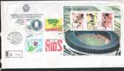 San Marino 1988 Busta FDC Con Foglietto Olimpiadi Seul +Serie Convegno AIDS - Gebraucht