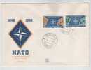 Italy FDC Nato 10th. Anniversary With Cachet Roma 4-4-1959 - NATO