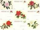 CHINA TP-24 CAMELLIA FLOWER P-CARD 4V - Postcards