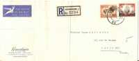 N° Y&t 208+198   Lettre      JOHANNESBURG    Vers    FRANCE   Le      17 MAI1955 - Briefe U. Dokumente