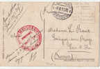 CARTE DE LA LEGATION MILITAIRE FRANCAISE A LIVOURNE (ITALIE)  1917 - WO1
