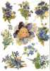 Planche Enfant Et Fleurs, Dimension Planche 17x24 Cm - Ragazzi