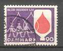 Denmark 1974 Mi. 555   90 (Ø) Blutspendedienst Blood Donor (Cz. Slania) - Gebraucht