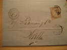 SEVILLA 1869 De GIJON OVIEDO 50 Mils De Escº Sobre Cover Lettre ASTURIAS - Briefe U. Dokumente