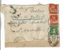 Lettre Suisse Lausanne 3/5/1916  Avec Bande Et Cachet  Controle Postal Militaire 402 - WW1