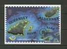 Guernesey Carte Maximum Avec Timbre Carte Iles - Inseln