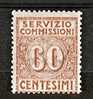 1913 REGNO COMMISSIONI 60 CENT MH * - RR6792 - Mandatsgebühr