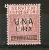 1925 REGNO COMMISSIONI 1 £ SU 30 CENT MNH ** - RR6792 - Vaglia Postale