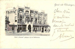 VLISSINGEN-HOTEL ZEELAND Gelegen Bij De Mailbooten-stempel AMSTERDAM-VLISSINGEN-cachet Ambulant-marcophilie - Vlissingen