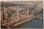 UK - ENGLAND - London, Aerial View Parliament, Big Ben, Westminster Abbey And Whitehall - Unused 1960's Postcard [1078] - Westminster Abbey