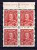 Canada - 1935 - 3 Cents Definitive (Block Of 4) - MH - Unused Stamps