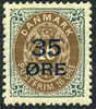 Denmark #79 SUPERB Mint Hinged 35o On 16o From 1912 - Unused Stamps