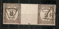 France1927-31:Taxe 62used Gutter Pair - 1859-1959 Usados