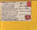 138 Op Kaart Met Stempel NAMUR, Getaxerd Met TX 27 Met Stempel GEDINNE - Storia Postale