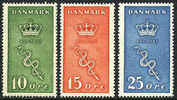 Denmark B3-5 Mint Hinged Semi-Postal Set From 1929 - Unused Stamps