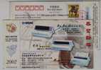 China 2002 Stone High Speed Chinese & English Printer Advertising Pre-stamped Card - Computers