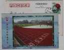 Badminton Court,soccer Field,Athletic Field Plastic Track,CN05 High School Of Zhengjiang University Ad Pre-stamped Card - Badminton