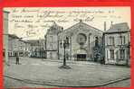 LOUDUN 1923 MARCHE SAINTE CROIX ET PLACE BOUCHERIE RESTAURANT HOTEL CARTE EN BON ETAT - Loudun