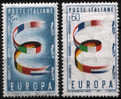 1957 Repubblica Italiana Europa 2^ Emissione Sassone Nn. 817/818 - Nuovi/New MNH** - 1957