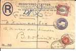 GBV003a/ Stationery + Stamps, Registered To Berlin  2. No 1894, Perfins ,Hutt, - Brieven En Documenten