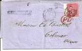 GBV008a/ Mi.Nr.13zcBR, Victoria 4 Pence Nach Colmar, Frankreich  1858 - Covers & Documents