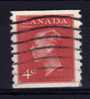 Canada - 1950 - 4 Cents Coil Stamp (Imperf X 9½) - Used - Gebruikt