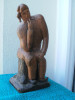 HOMME EN BOIS SCULPTE , Création Locale, Du Sud Ouest, Hauteur 24.5 Cm - Bois