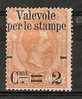 1890 REGNO VALEVOLE X STAMPE 2 SU 1,25 £ MH * - RR6914 - Nuovi