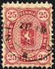 Finland #22 Used 25p Carmine Of 1879 - Gebruikt