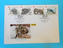 SNAKES ( Croatia FDC ) Snake Vipere Viper Adder Aspic Schlange Serpiente Guivre Serpent Serpente Reptile - Serpientes