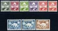 Greenland #1-9 Mint Never Hinged Set From 1938-46 - Unused Stamps