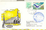 Sabena - 1er Vol  Brussels Dhahran 1977 - Saudi Arabia Belgique Bruxelles Arabie Saoudite - Cachet Arrivée Verso - Storia Postale