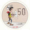 MORRIS. AUTOCOLLANT PUB POUR LES 50 ANS DE LUCKY LUKE. 1947-1997. Offert à ANGOULÊME BD 1997. - Stickers