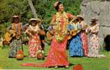 Waikiki Beach - Hawai - Dancing The Hula - Danse Danseuses - 2 Scans - Andere & Zonder Classificatie