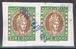 Par Sellos Fiscales 2000 Lire. Marca Di Bollo - Postage Due