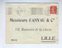 597/15 - Entier Enveloppe Semeuse Camée 10 C - Repiquage Fanyau § Cie PARIS 1914 Vers LILLE - Bigewerkte Envelop  (voor 1995)