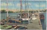 U.S.A. - FLORIDA - FORT LAUDERDALE - PLEASURE CRAFT - BOATS @ BEACH PIER - 1950 - Fort Lauderdale