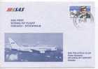 USA First SAS Boeing-767 Chicago - Stockholm 8-6-1989 - Briefe U. Dokumente