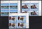 Polynésie Serie N° 177 / 179 En Blocs De 4 Luxe ** - Unused Stamps