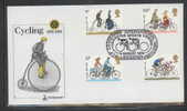 GREAT BRITAIN GB FDC 1978 (2 AUGUST) CYCLING LEICESTER SPORTS CENTRE OFFICIAL UNADDRESSED BICYCLE Penny Farthing - Radsport
